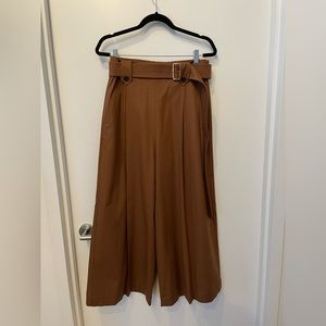 Max Mara extra wide leg tobacco cropped pant